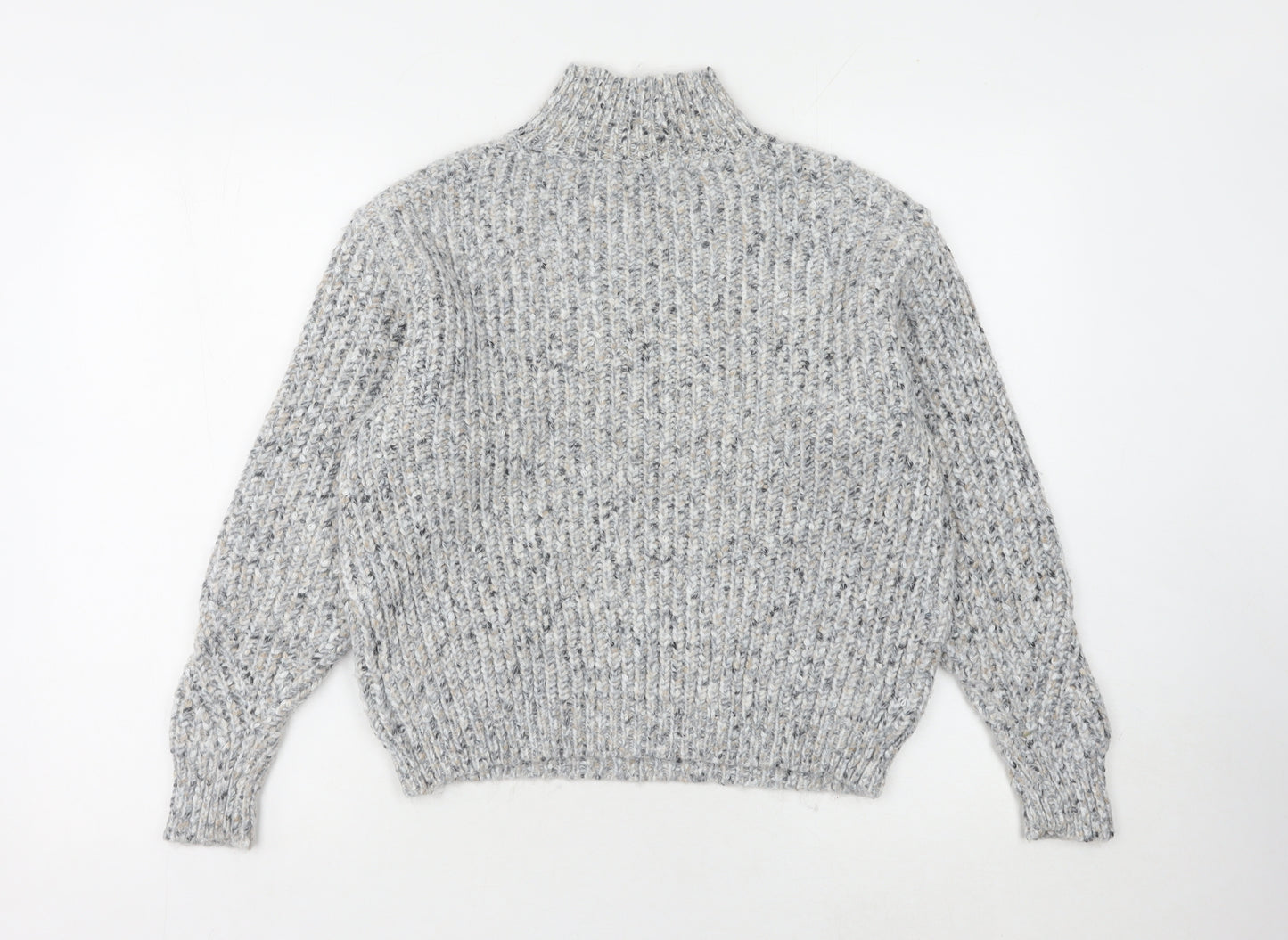 Marks and Spencer Women's Grey XS Chunky-Knit Jumper