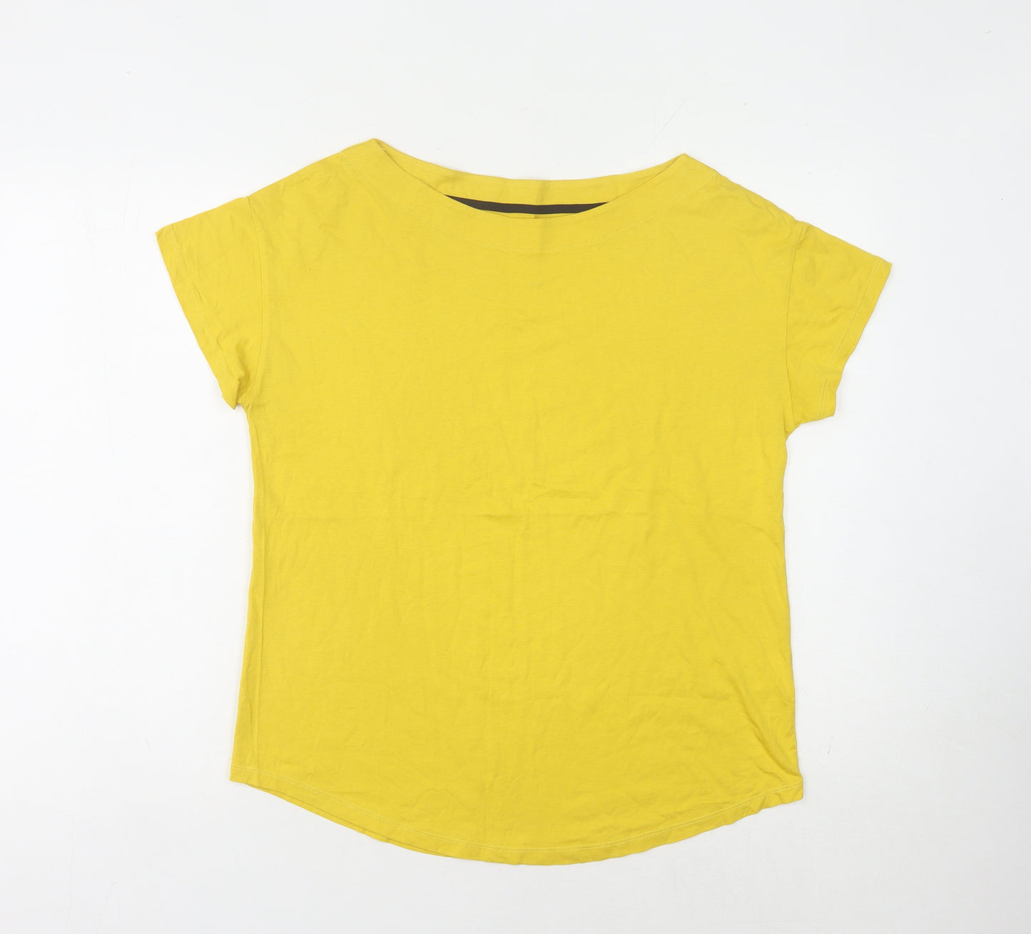 Boden Women's Yellow T-Shirt, Size 14, Basic Style