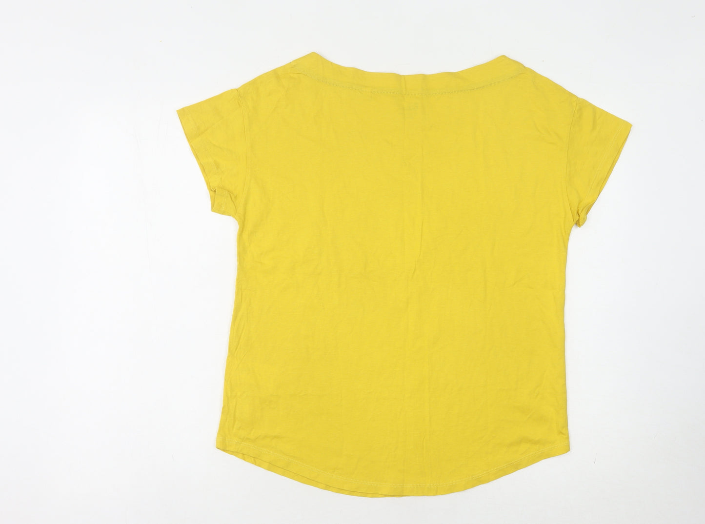 Boden Women's Yellow T-Shirt, Size 14, Basic Style