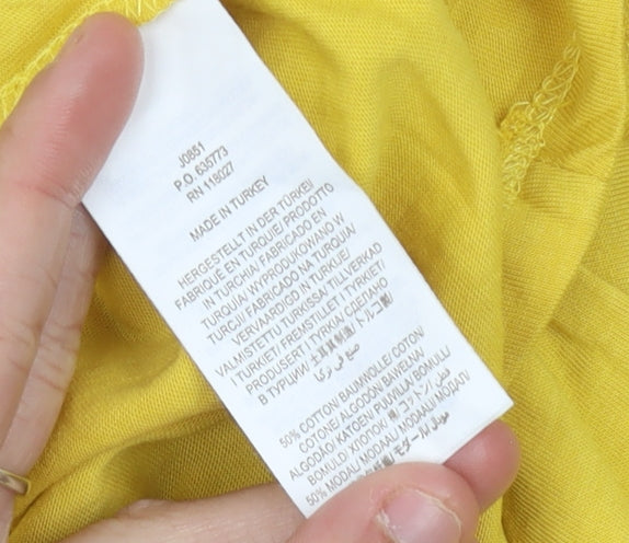 Boden Women's Yellow T-Shirt, Size 14, Basic Style