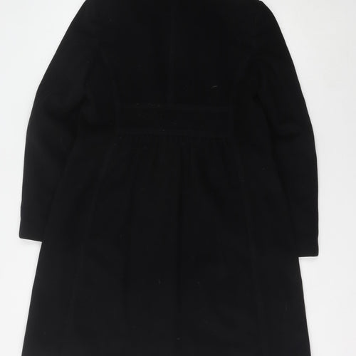 Jigsaw Women's Black Wool Cashmere Overcoat Size 14