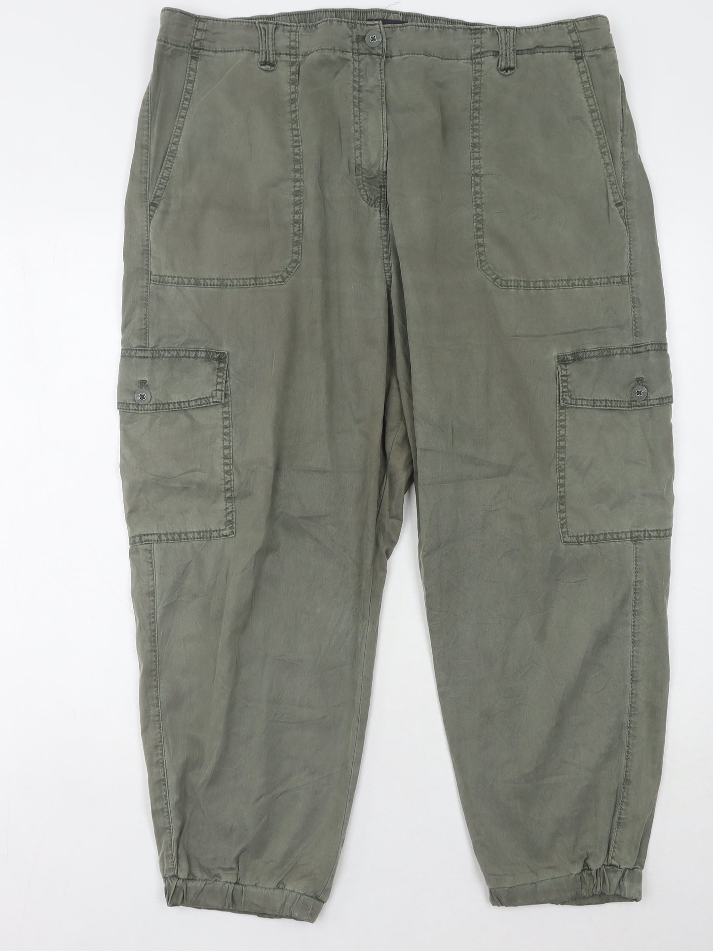 Marks and Spencer Women’s Green Cargo Trousers