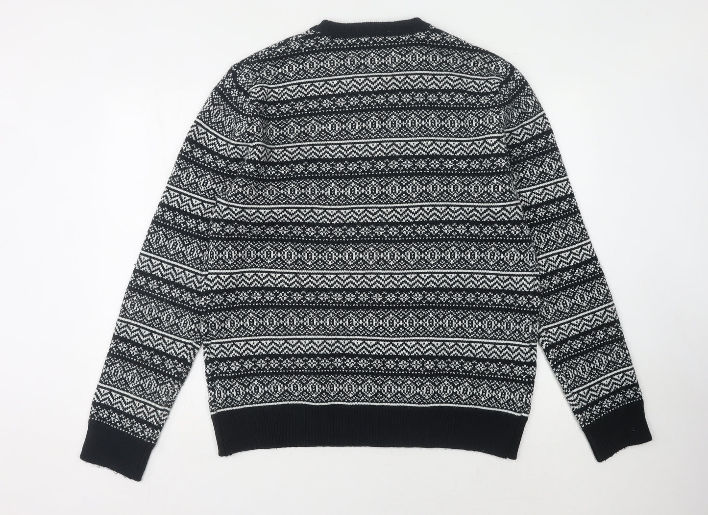 Red Herring Men's Black L Pullover Xmas Jumper