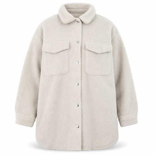 Front view of New Look Beige Women's XS Collared Jacket