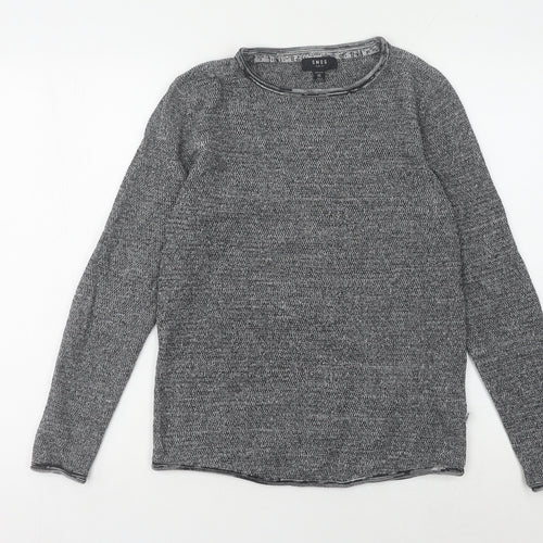 SMOG Men's Grey Slim Fit Pullover Jumper XS