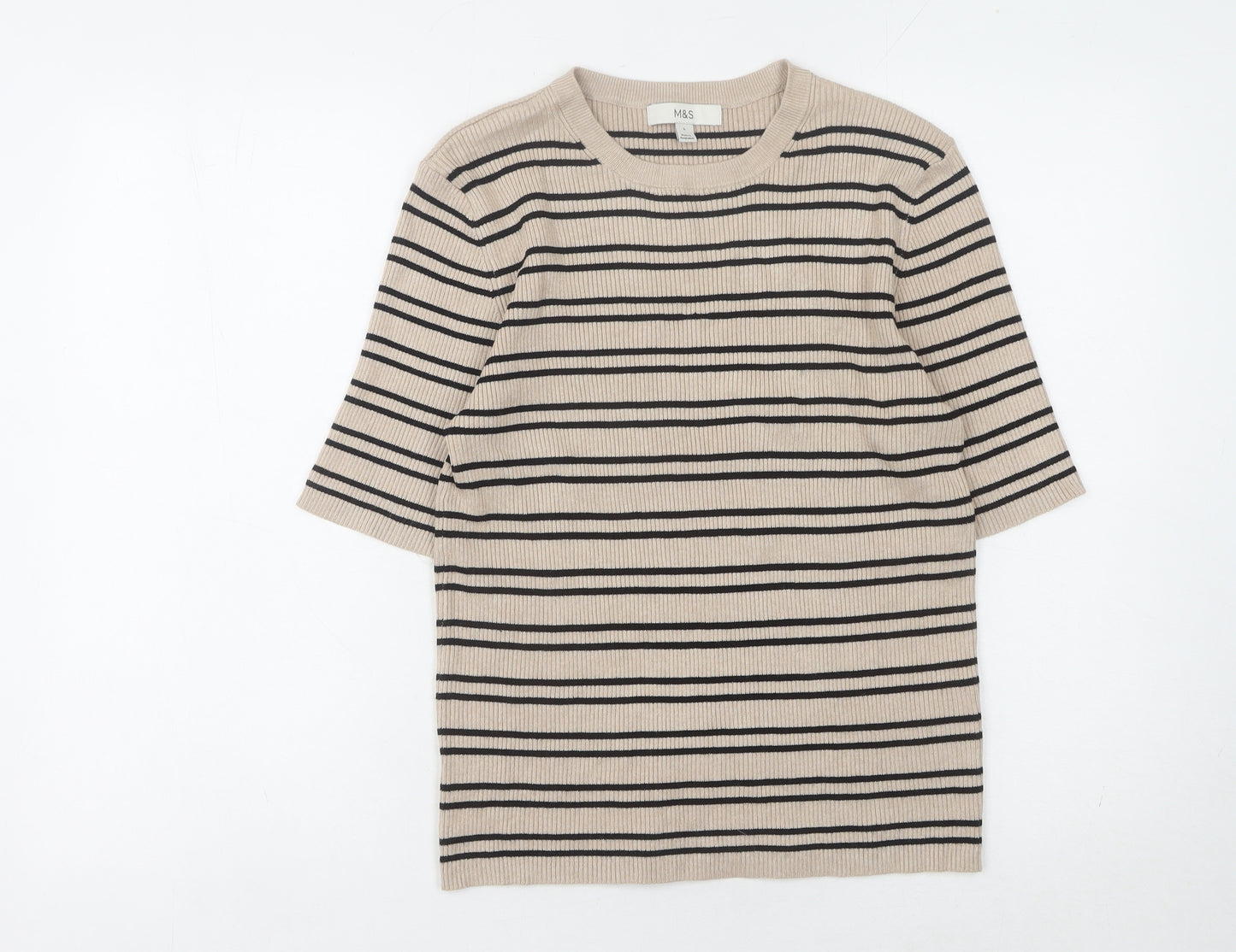 Marks and Spencer Women's Beige Pullover Jumper, L