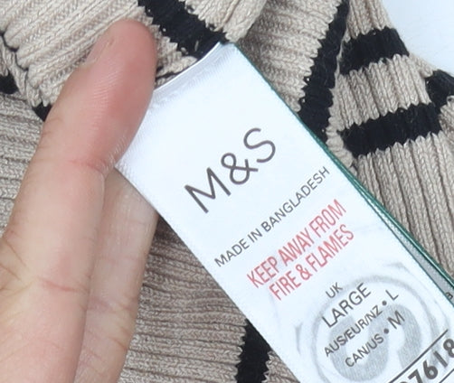 Marks and Spencer Women's Beige Pullover Jumper, L