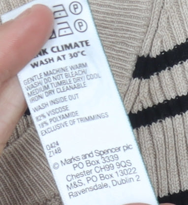 Marks and Spencer Women's Beige Pullover Jumper, L