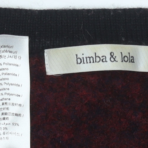 bimba & lola Women's Red Wool Pullover Jumper M