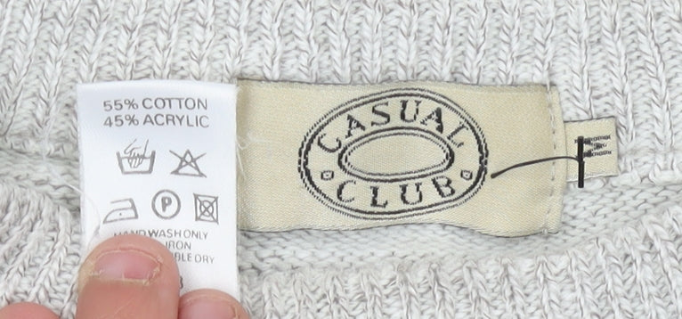 Casual Club Ivory Cable-Knit Women's Pullover Jumper