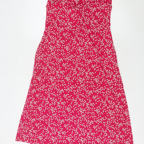 Masai Women's Red Floral Shift Dress Medium