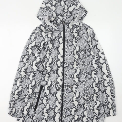 d.e.t.a.i.l.s Women's Animal Print Windbreaker Jacket M