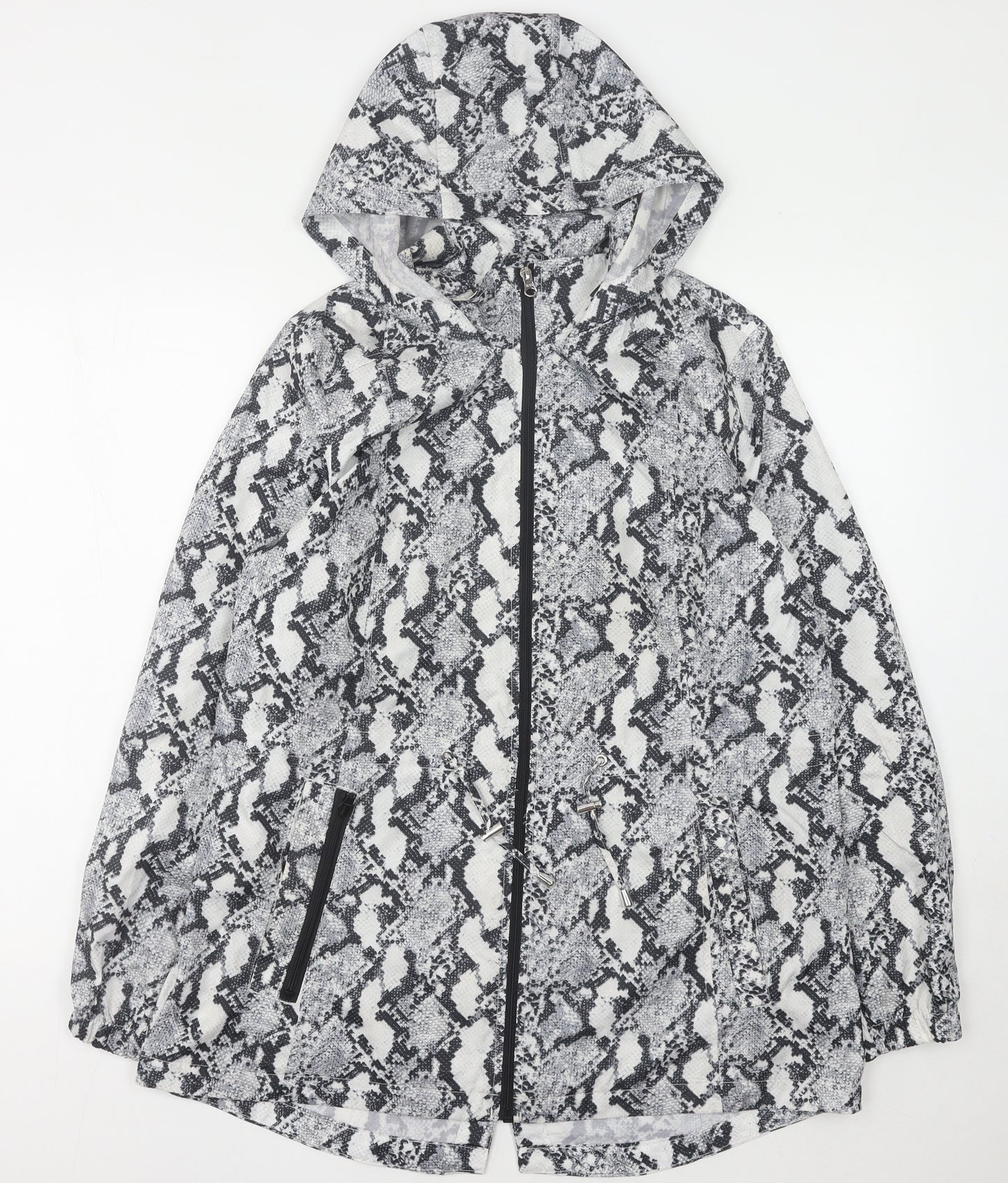 d.e.t.a.i.l.s Women's Animal Print Windbreaker Jacket M