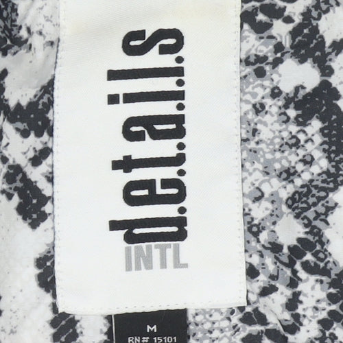 d.e.t.a.i.l.s Women's Animal Print Windbreaker Jacket M