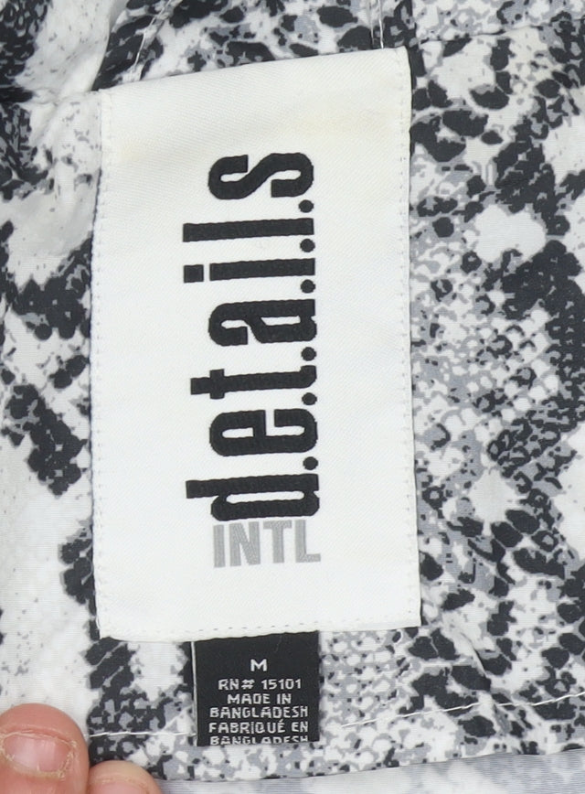 d.e.t.a.i.l.s Women's Animal Print Windbreaker Jacket M