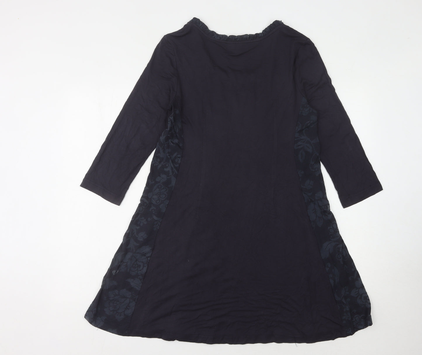 Capri Women's Black Floral Shift Dress Size 12