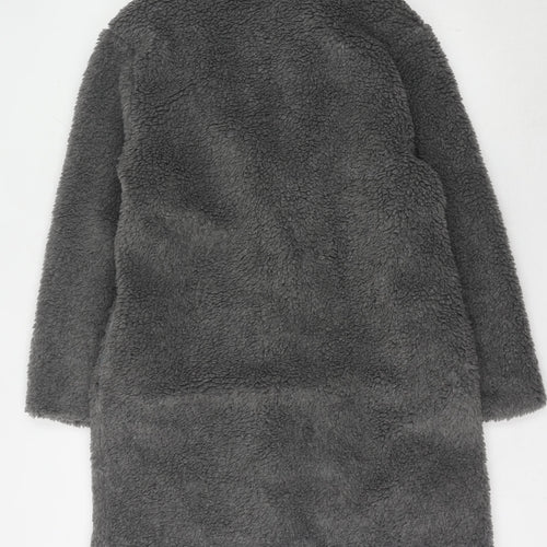 New Collection Women's Grey Fleece Overcoat S