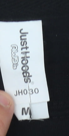 Just Hoods Unisex Black Graphic Sweatshirt M