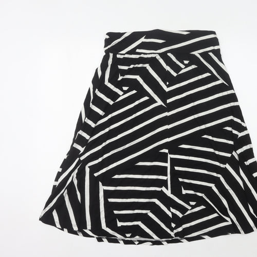 Label Be Women Black Striped Skirt Size 18