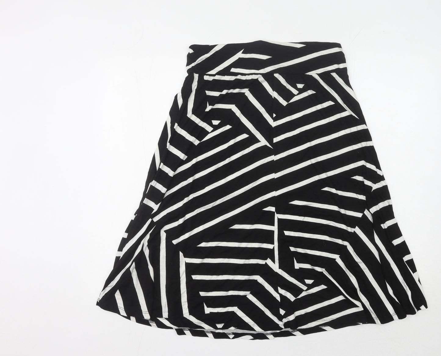 Label Be Women Black Striped Skirt Size 18