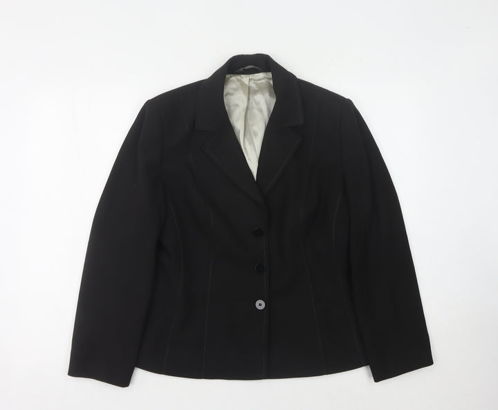 BHS Women’s Black Blazer Size 14 Classic Fit