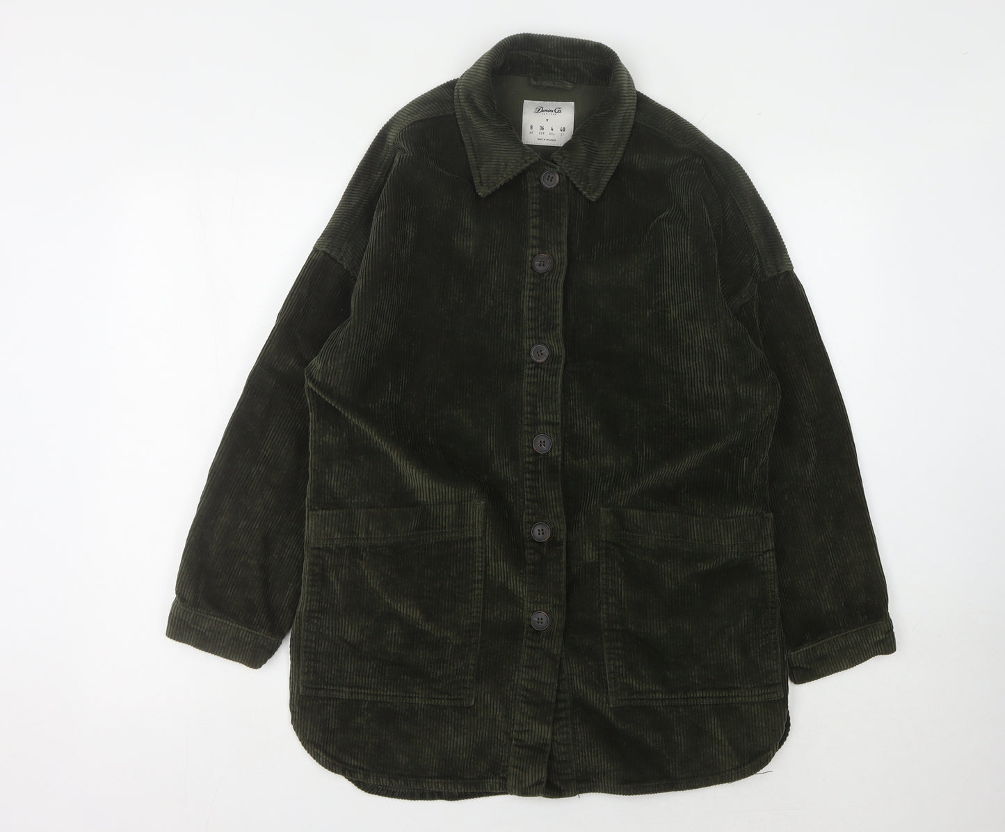 Denim Co. Women's Green Corduroy Jacket Size 12