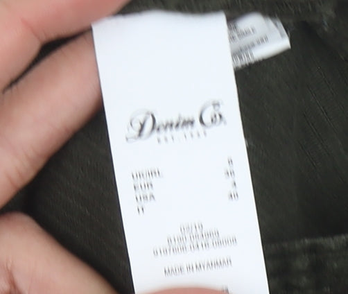 Denim Co. Women's Green Corduroy Jacket Size 12