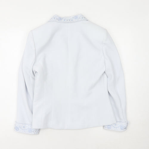 Kasper Women's White Blazer, Size 4, Regular Fit, Notch Lapel