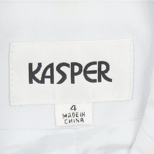Kasper Women's White Blazer, Size 4, Regular Fit, Notch Lapel