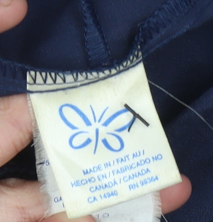 Women's Blue Parka Jacket Size S Casual Hooded