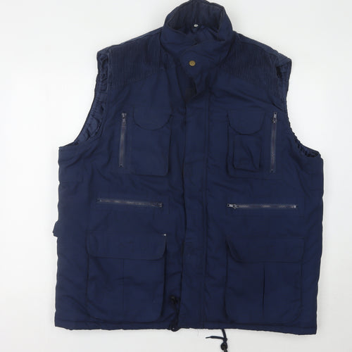Coopers Men's Blue XL Waistcoat with Pockets