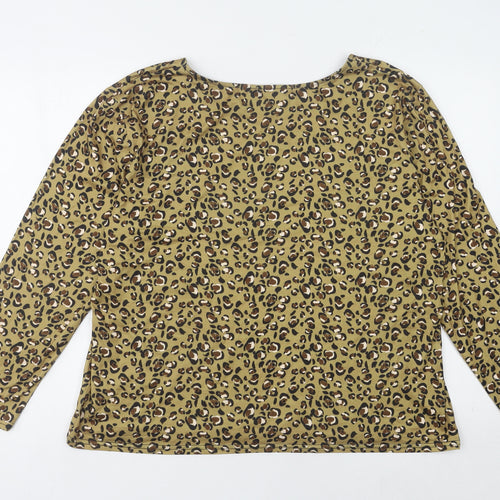 Alexara Women's Brown Animal Print Top L-XL Size
