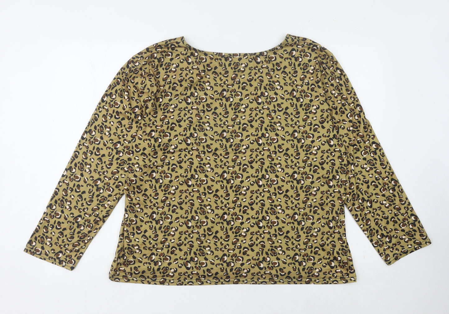 Alexara Women's Brown Animal Print Top L-XL Size