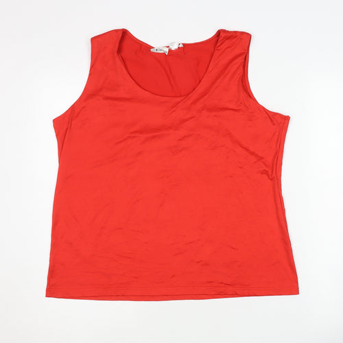 UpFashion Women's Red Tank Top, Size 18, Scoop Neck