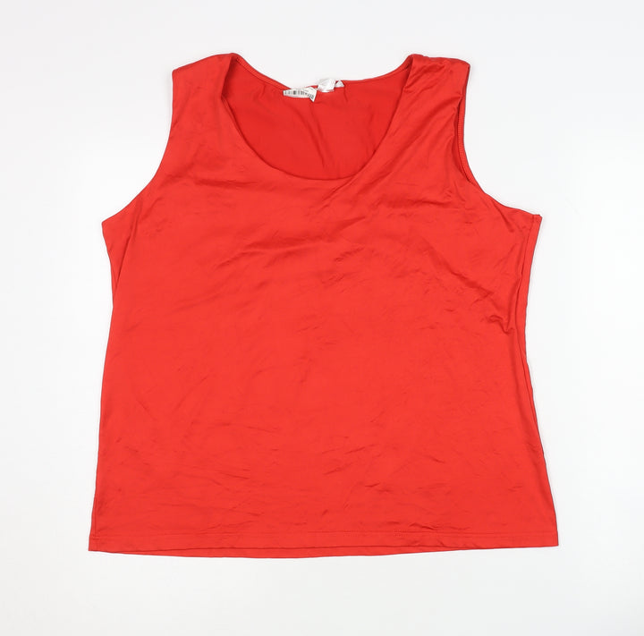 UpFashion Women's Red Tank Top, Size 18, Scoop Neck