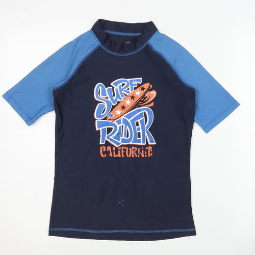 Pocopiano Boys Blue Surf Rash Guard XS