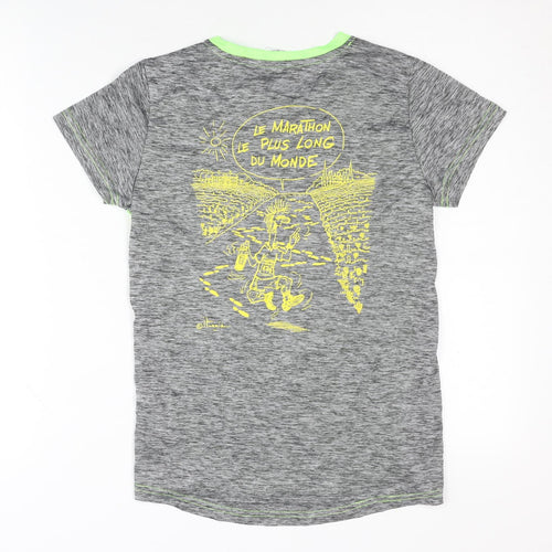 Women's Green Grey Marathon T-Shirt Size S