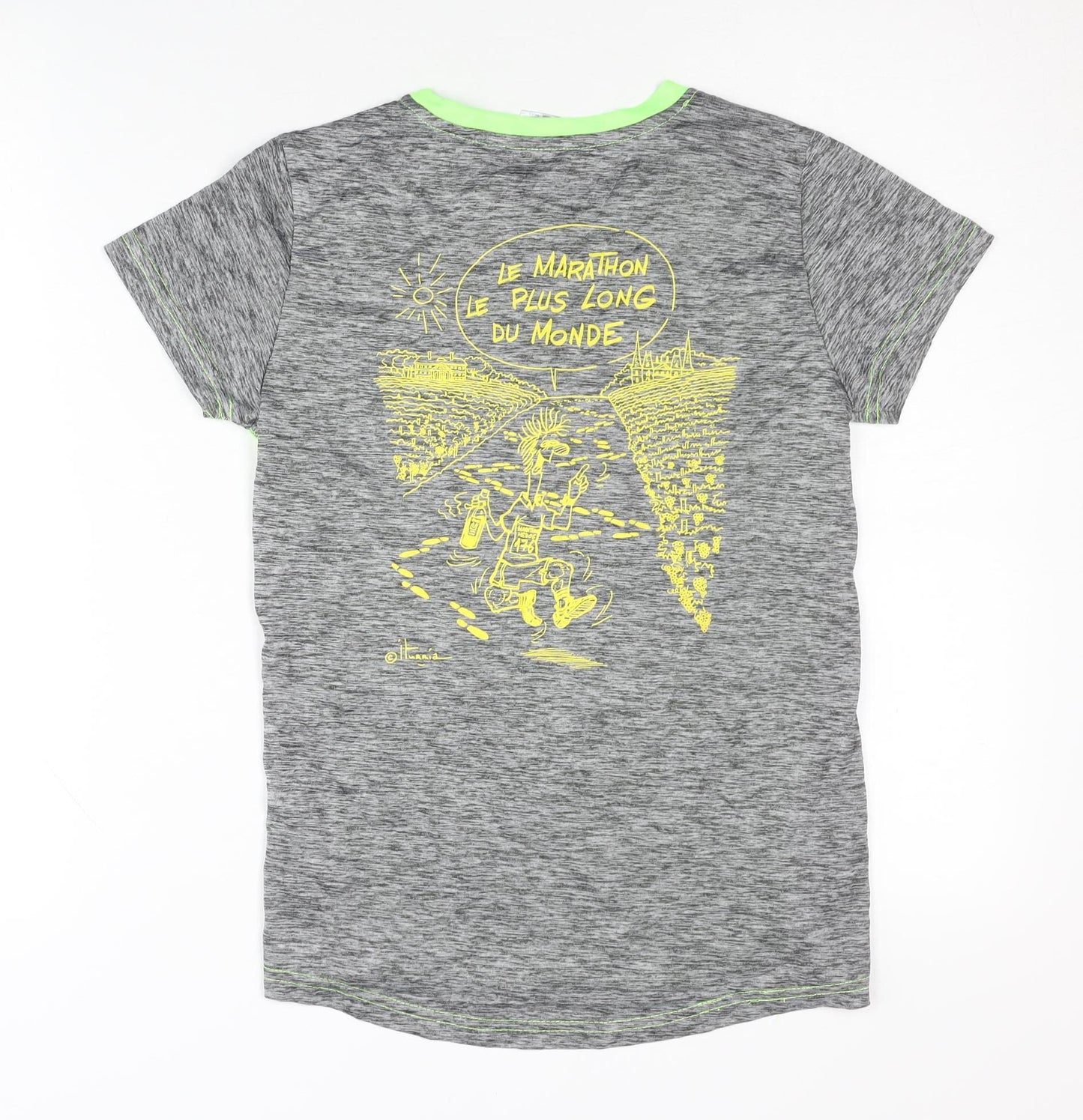 Women's Green Grey Marathon T-Shirt Size S