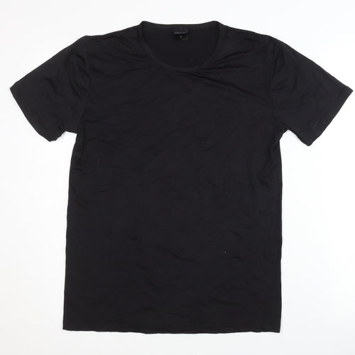 Enrico Mori Men's Black T-Shirt, Medium, Basic Style