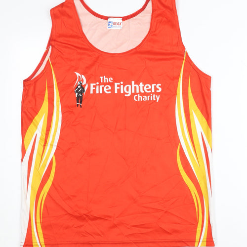 MAX Athlete Men's Red Tank Top, M, Athletic Fit