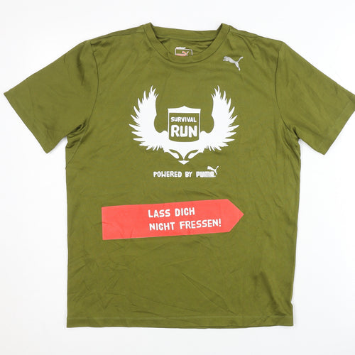Puma Men's Green XS Graphic Print T-Shirt