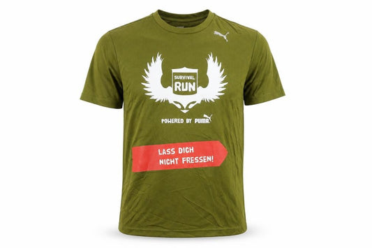 Front view of Puma Men's Green XS Graphic Print T-Shirt