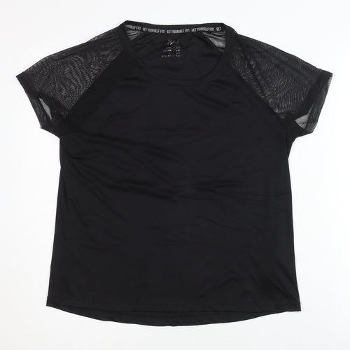 Crivit Women's Black Gym T-Shirt Size 10
