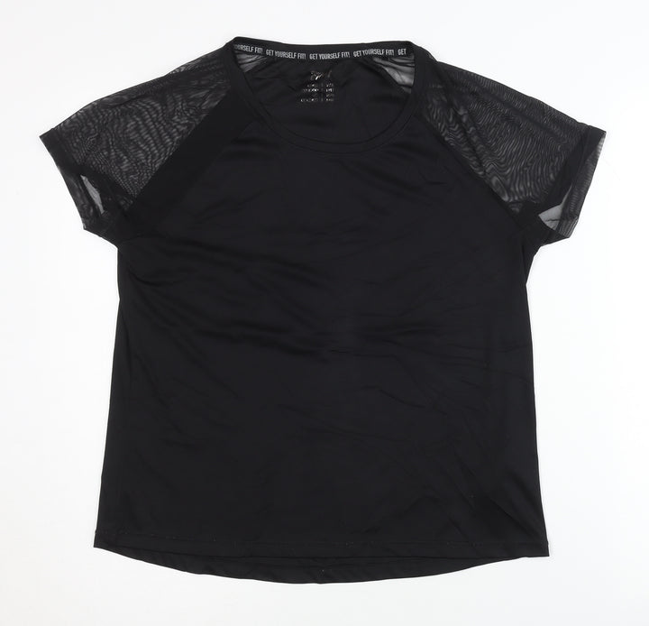 Crivit Women's Black Gym T-Shirt Size 10