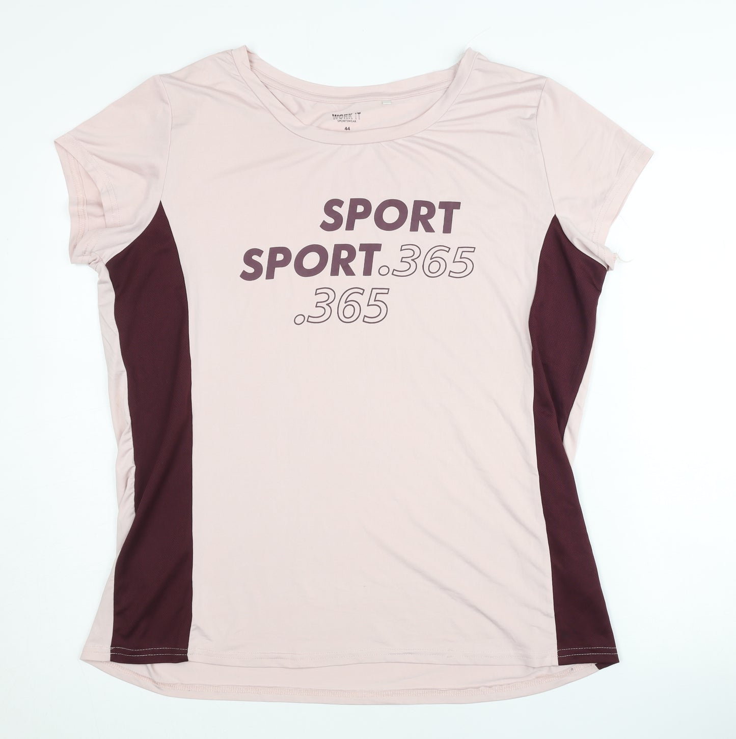 Work It Women's Pink Activewear T-Shirt Size 16 Sporty