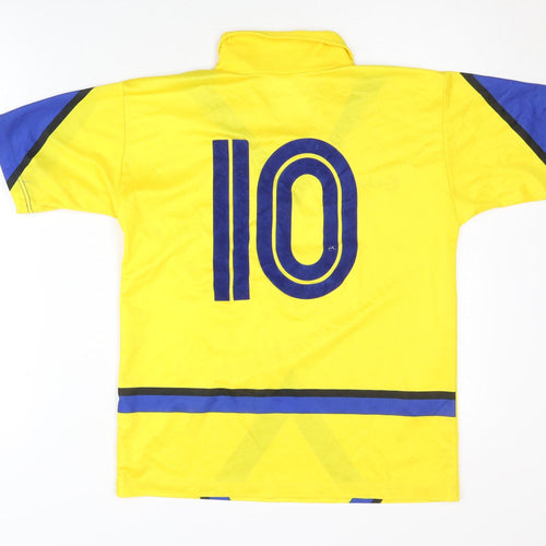 Erima Men's Yellow Football Jersey XS - Short Sleeve Sport T-Shirt