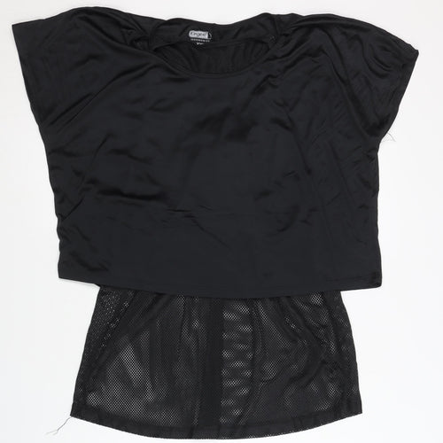 Ergee Women's Black Relaxed Pullover T-Shirt - Size 2XL