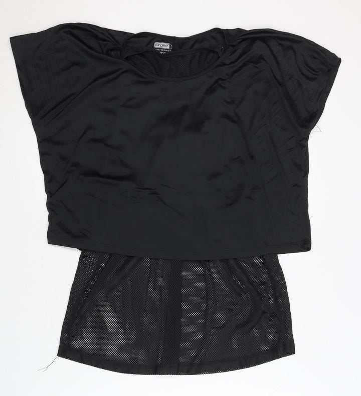 Ergee Women's Black Relaxed Pullover T-Shirt - Size 2XL