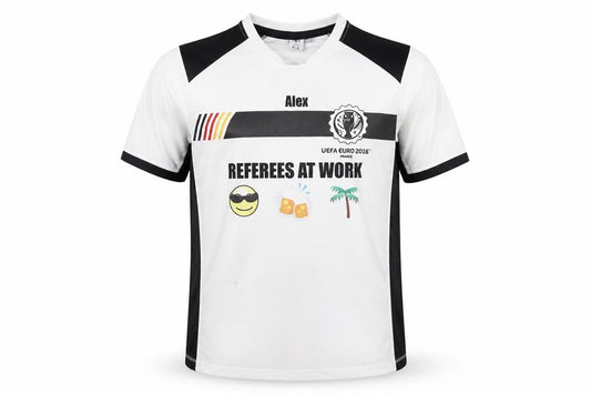 Front view of UEFA Euro 2016 Men's Football Jersey XL, White/Black