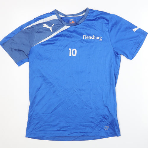 Puma Men's Blue Jersey T-Shirt Size S - Gym & Training